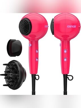Cake Pop Hair Dryer with Diffuser & Concentrator Attachments